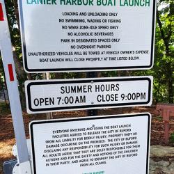 Lake park rules and hours